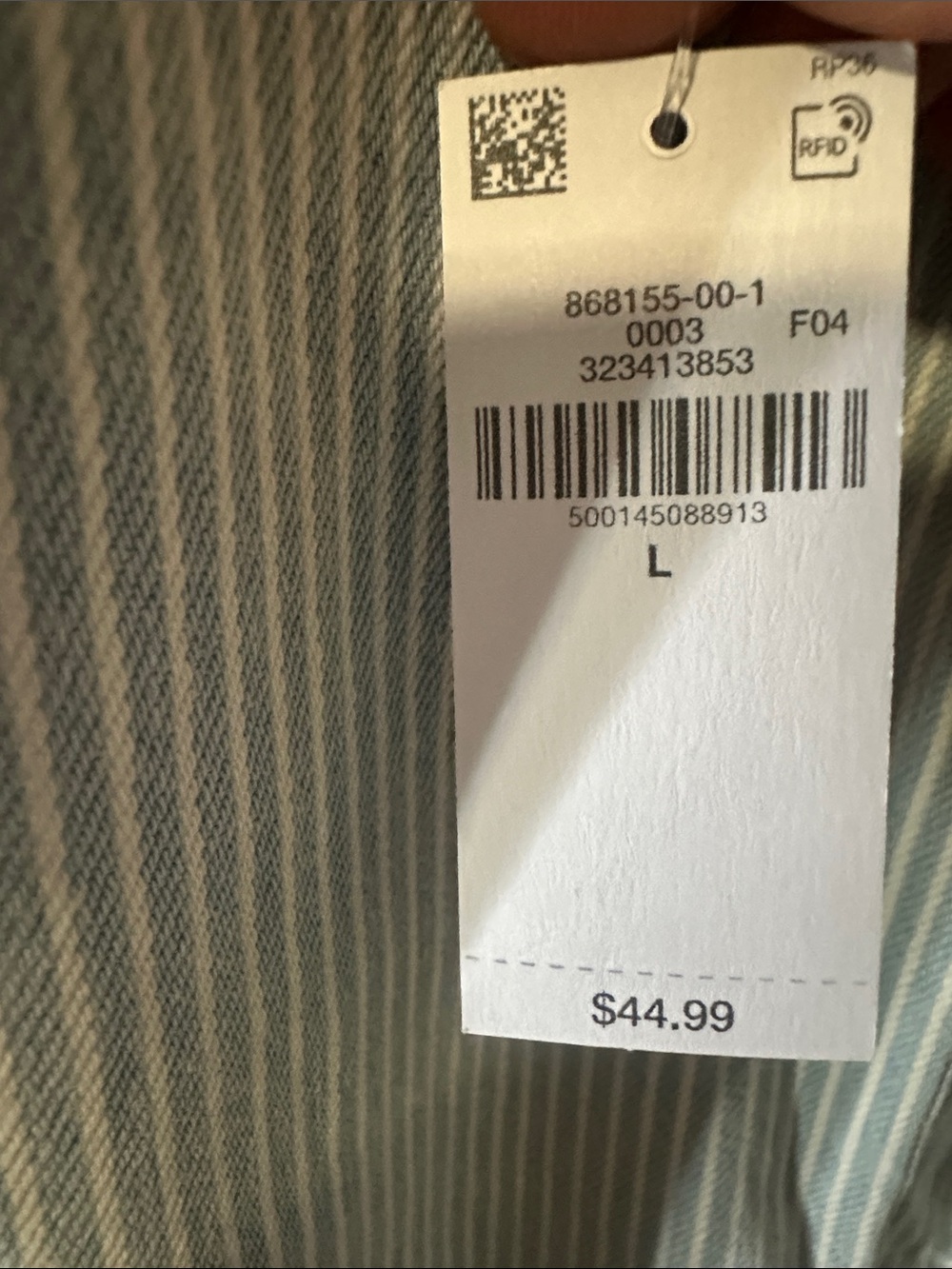 Old Navy Light Blue Stripe Button-Up Shirt - Picture 3 of 8